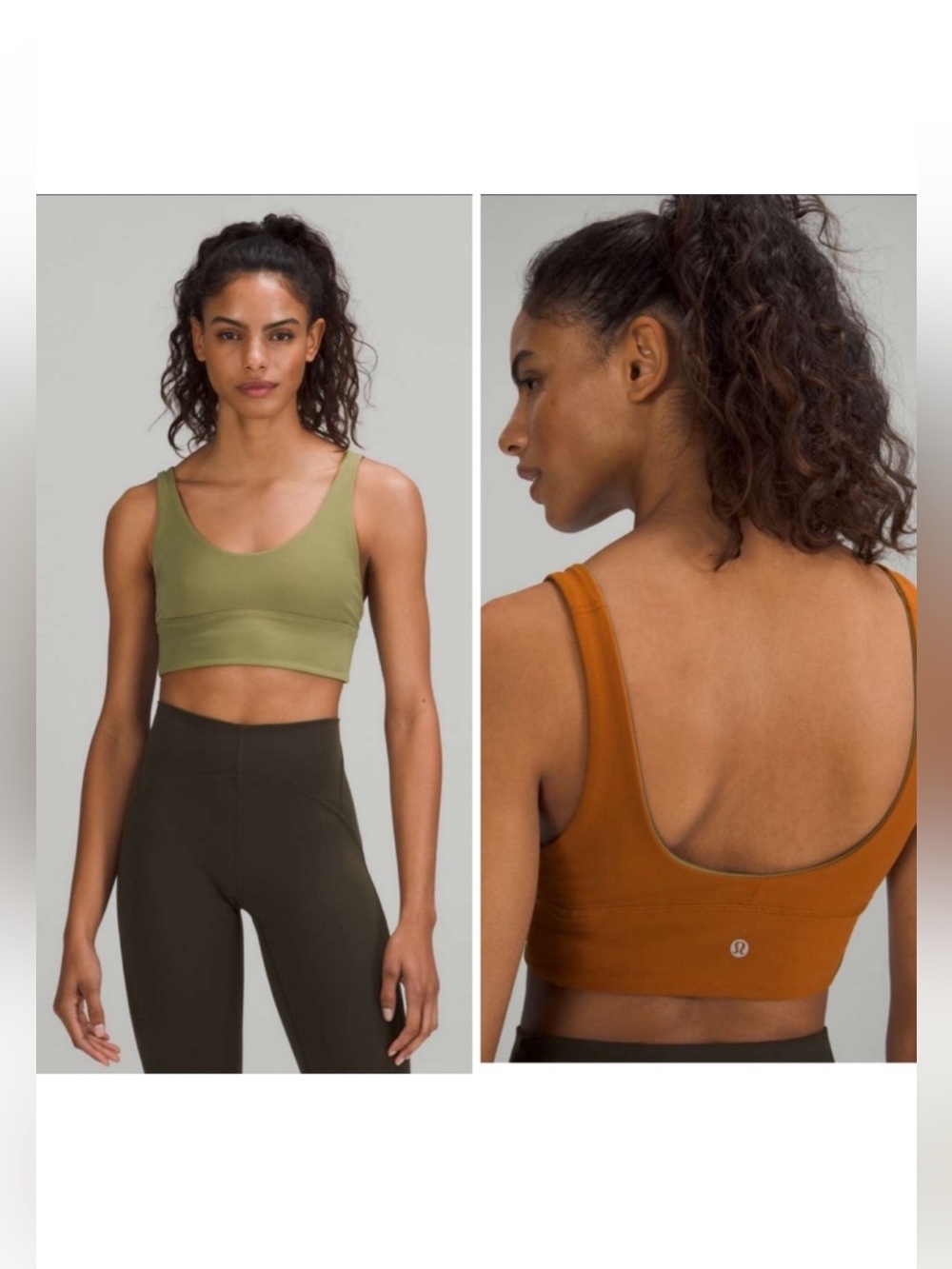 Lululemon Align Reversible Bra Bronze Green Butternut Brown Size 6 W2CYOS